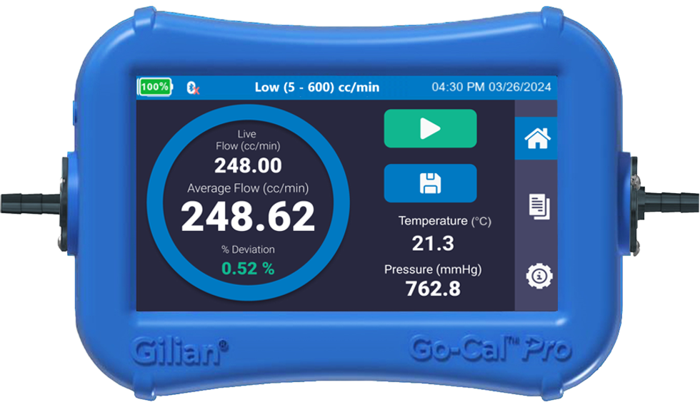 Go-Cal Pro Portable Calibrator - Low Flow